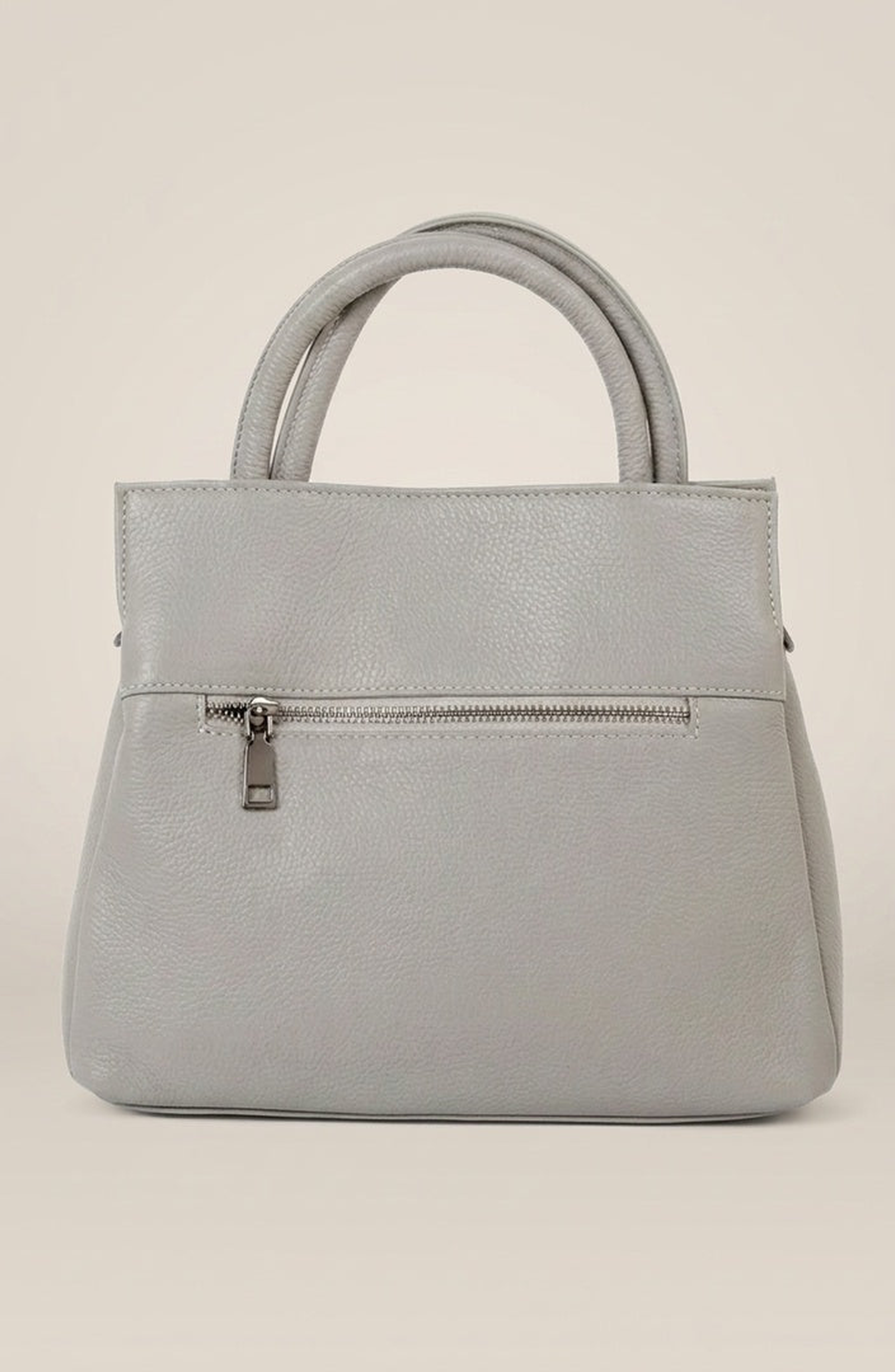 Modenaire Structured Circular Detail Top Handle Bag, Alternate, color, Light Grey