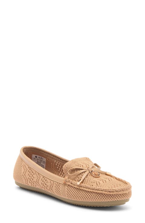 Open Knit Bow Loafer (Women)