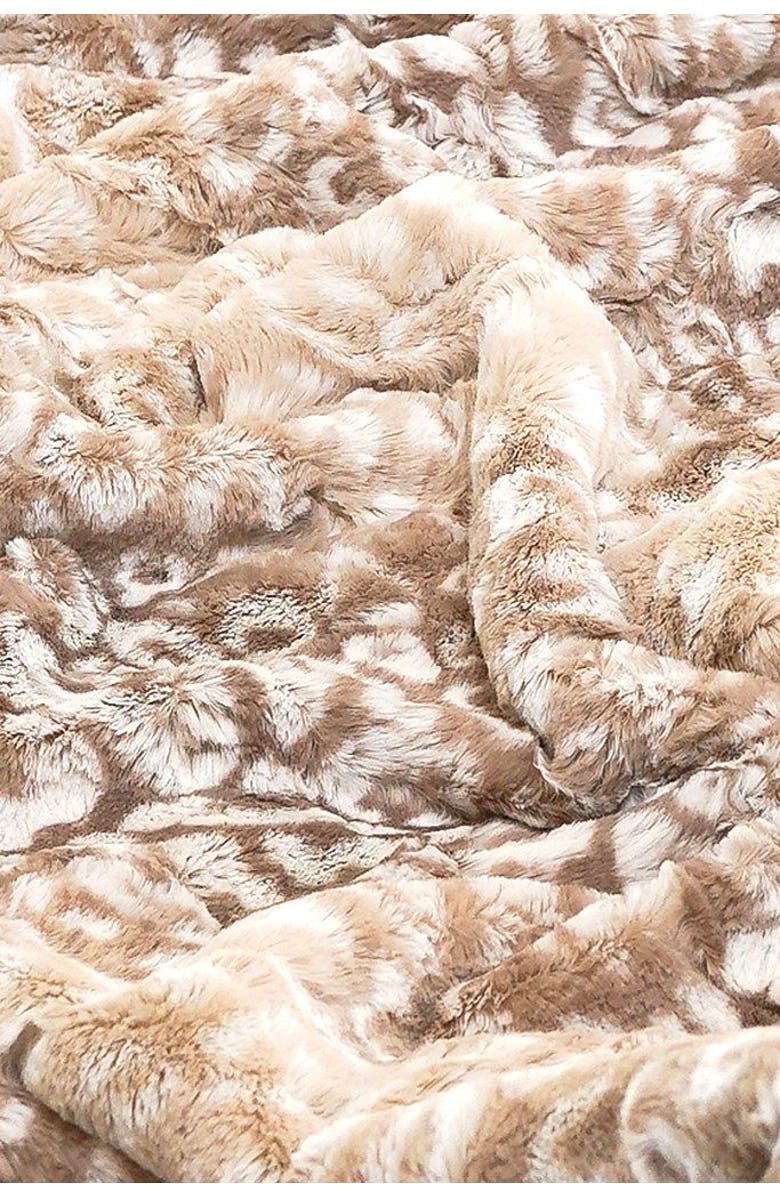 Sea To Me Blankets San Diego Safari Faux Fur Throw Blanket, Alternate, color, Ocelot