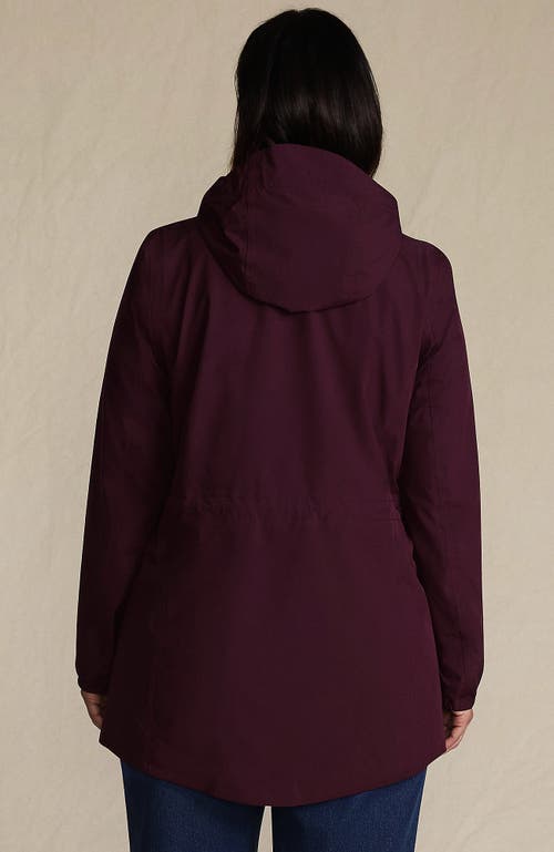 Lands' End Squall Packable Waterproof Raincoat In Brown