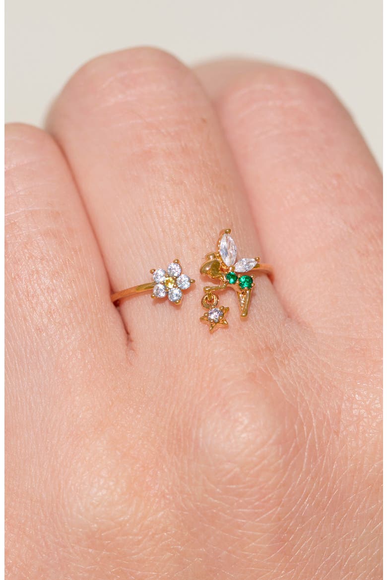 Disney® Tinker Bell Pixie Dust Ring, Alternate, color, GOLD/ GREEN