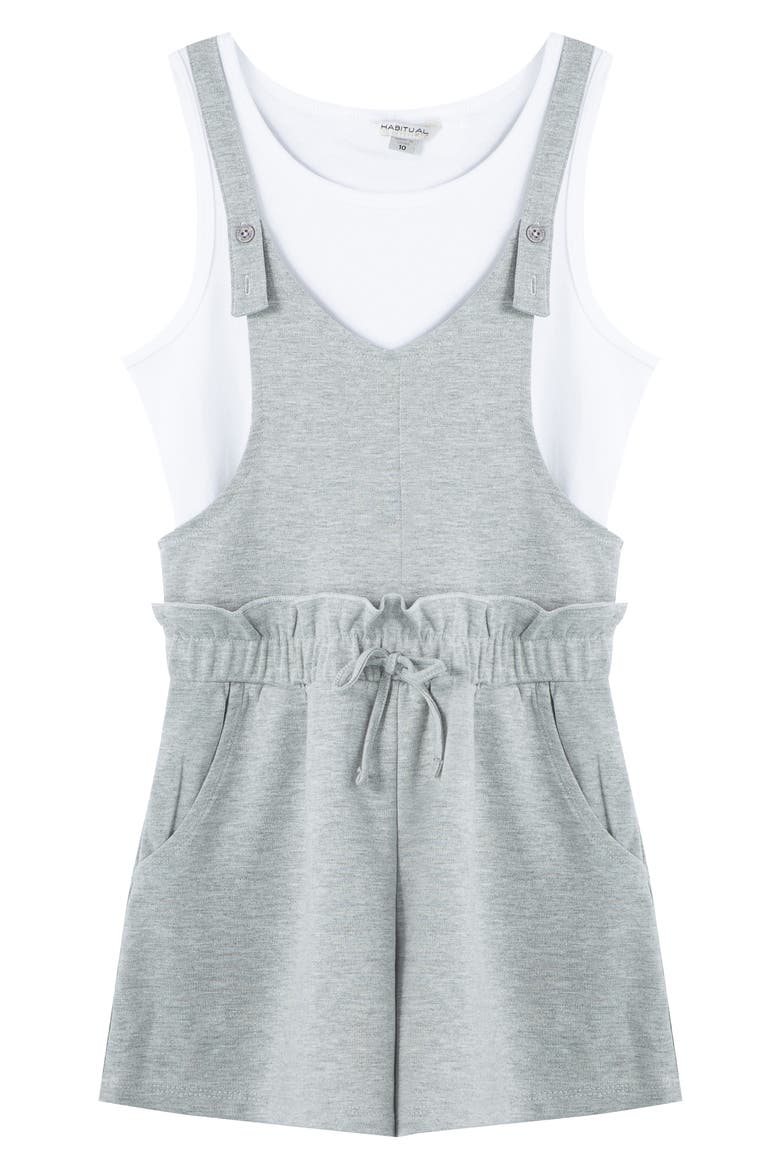 Kids' Tank & Shortalls Set, Main, color, GREY HEATHER