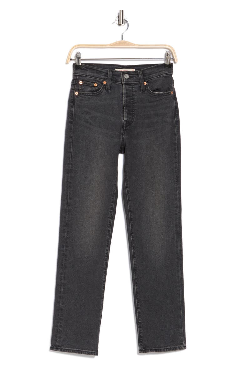 Wedgie High Waist Straight Leg Jeans, Alternate, color, LEISURE TIME TONIGHT