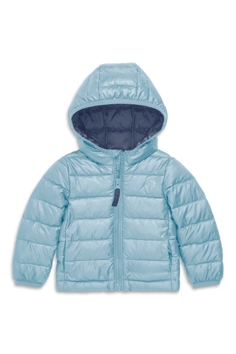 Lightweight Water Repellent Puffer Jacket, Main, color, STREAM