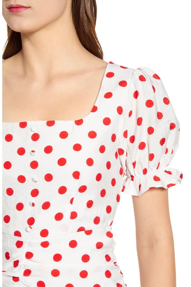 Polka Dot Minidress, Alternate, color, MULTI