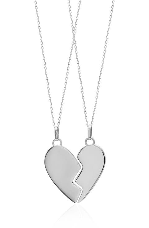 BFF Set of Two Heart Necklaces