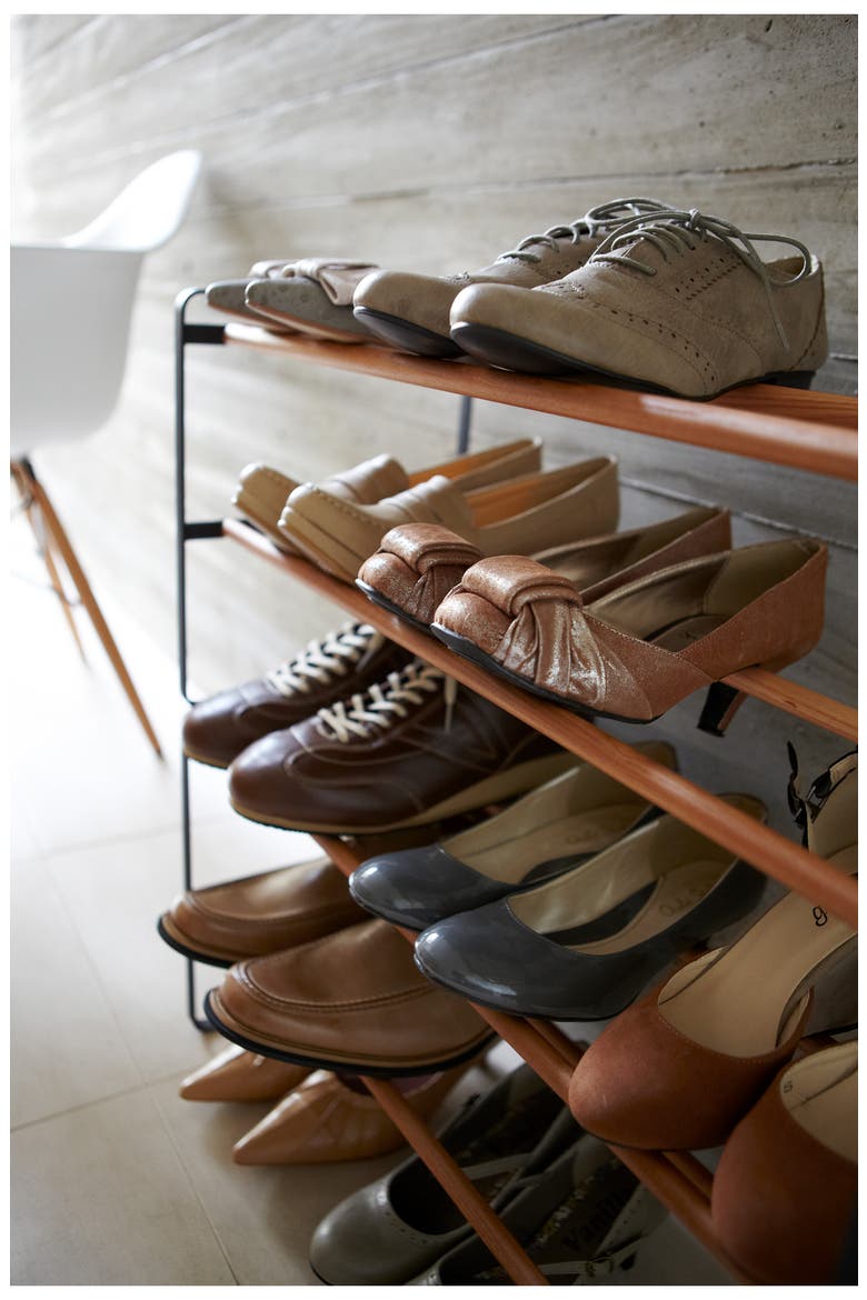 Plain Black Shoe Rack, Alternate, color, BLACK