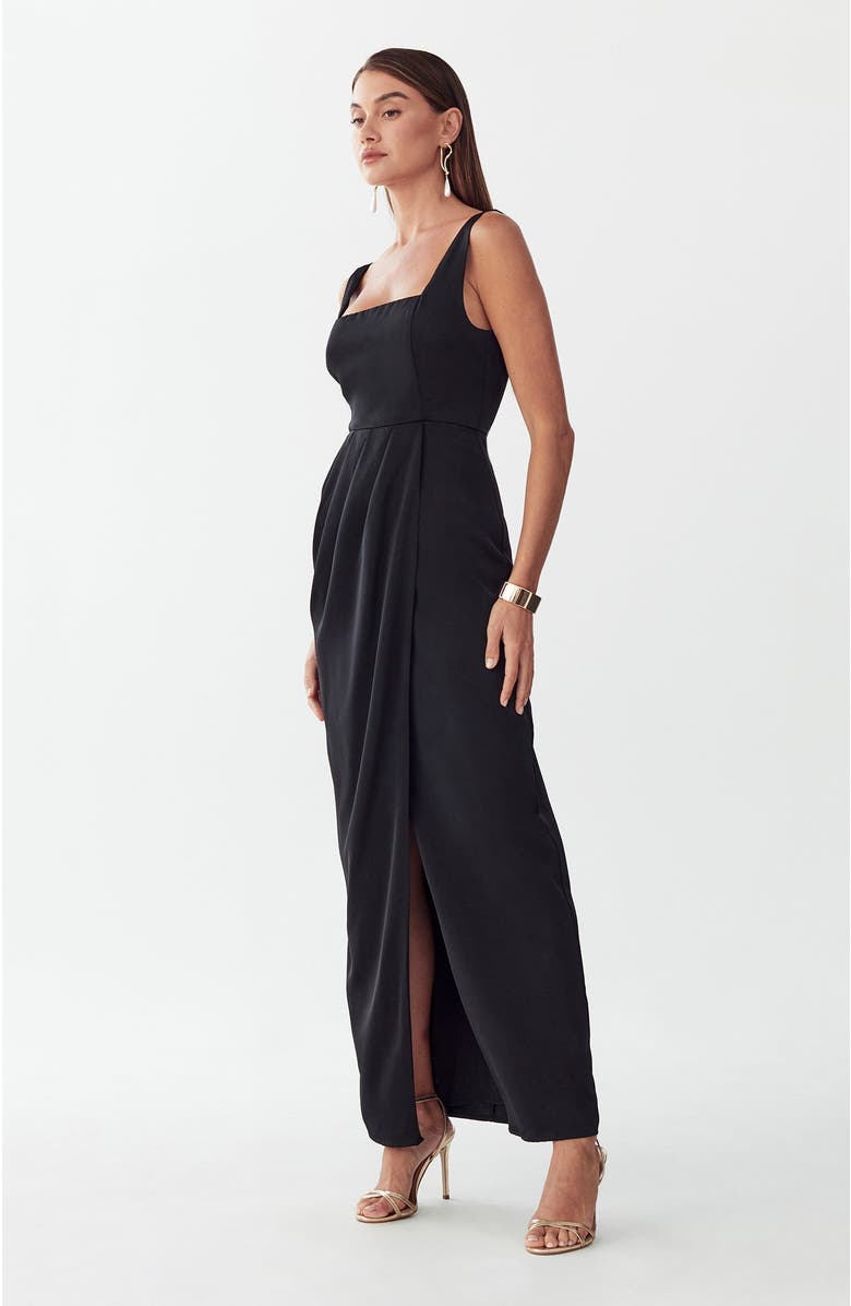 WILLA Akron Maxi Dress, Alternate, color, Black