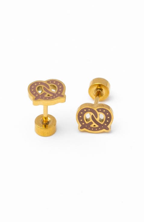 Soft Pretzel Stud Earrings