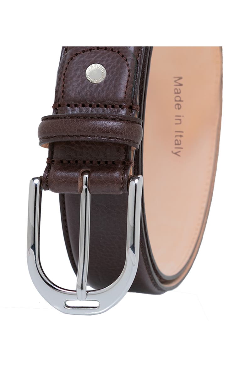 Heritage handcrafted genuine leather belt, Alternate, color, Walnut