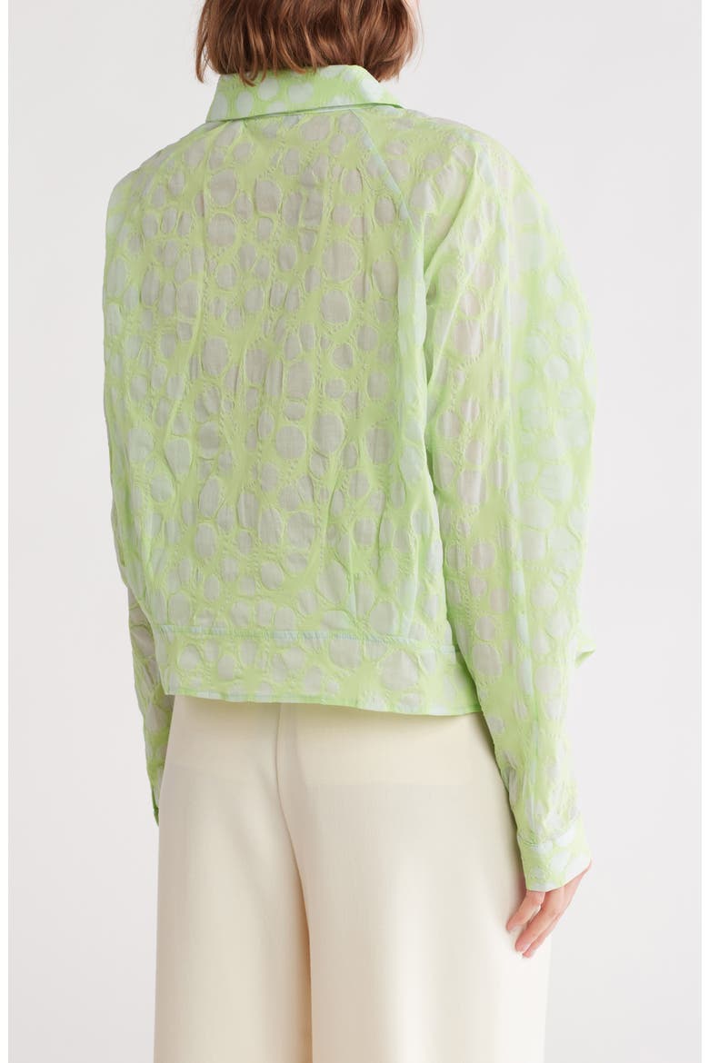 Tie Hem Button Front Shirt, Alternate, color, GREEN