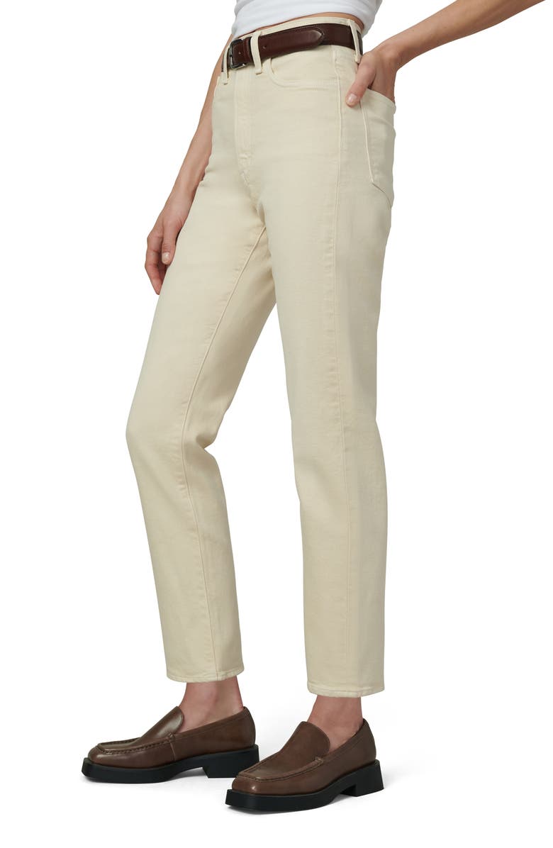 Joe's The Margot High Waist Ankle Slim Straight Leg Jeans, Alternate, color, Creme Brulee