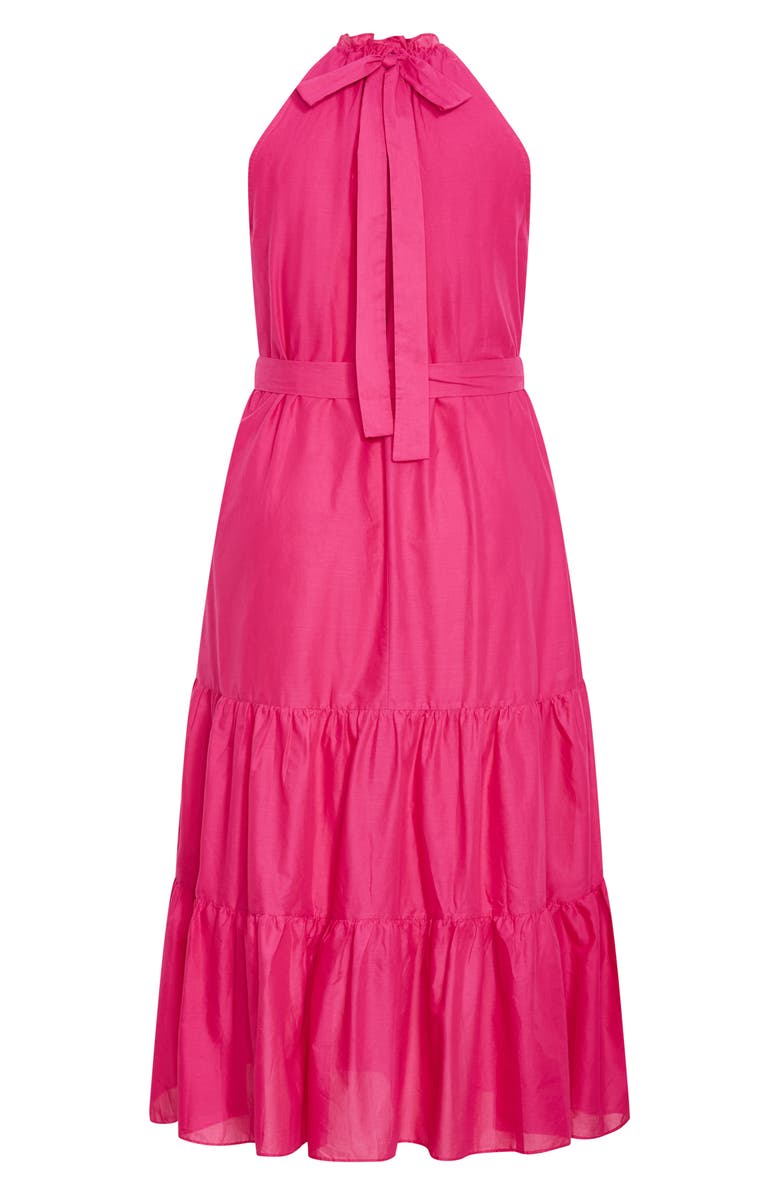 City Chic Kiana High Neck Maxi Dress, Alternate, color, Magenta