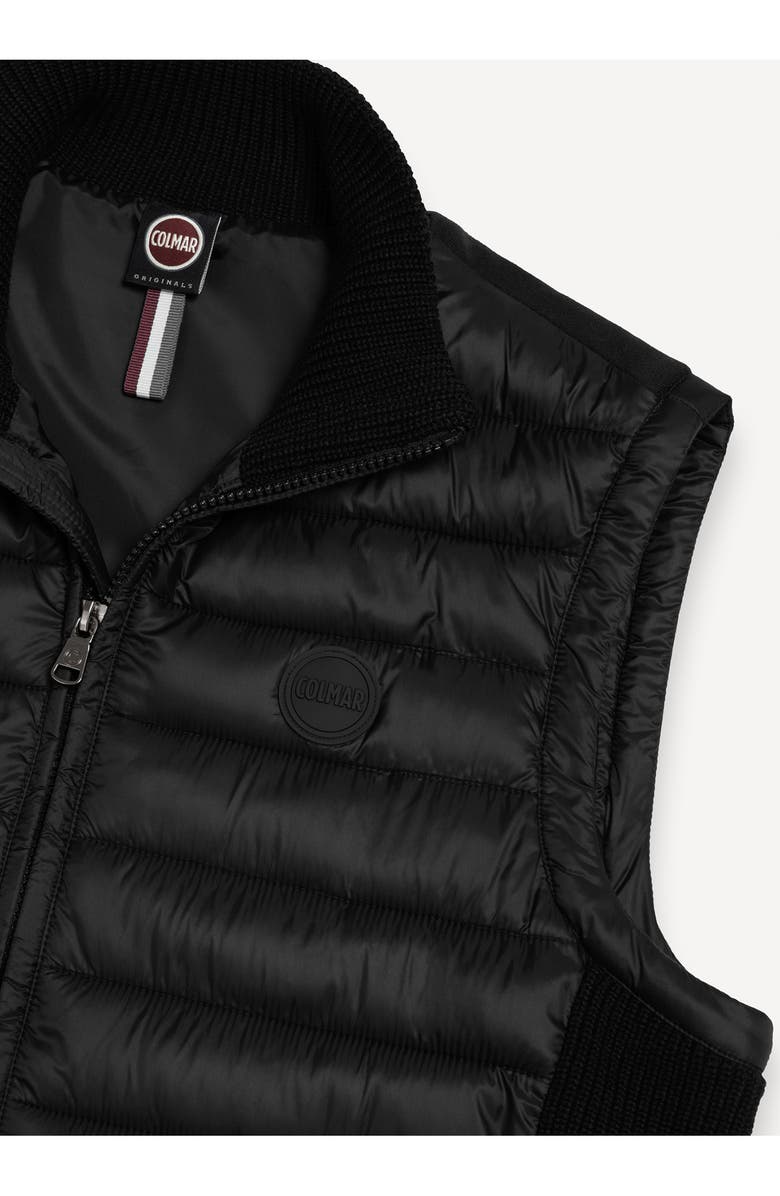 COLMAR Modern Mixed Media Water Repellent Puffer Vest, Alternate, color, 
