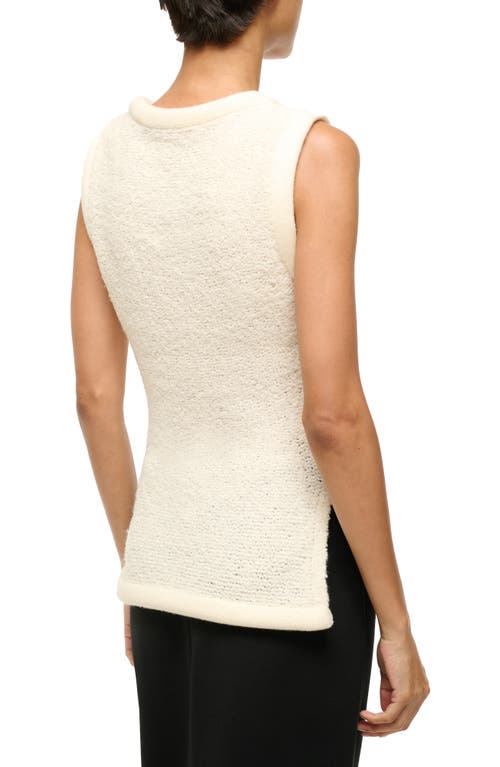 Staud Aerin Sleeveless Knit Top In Ivory