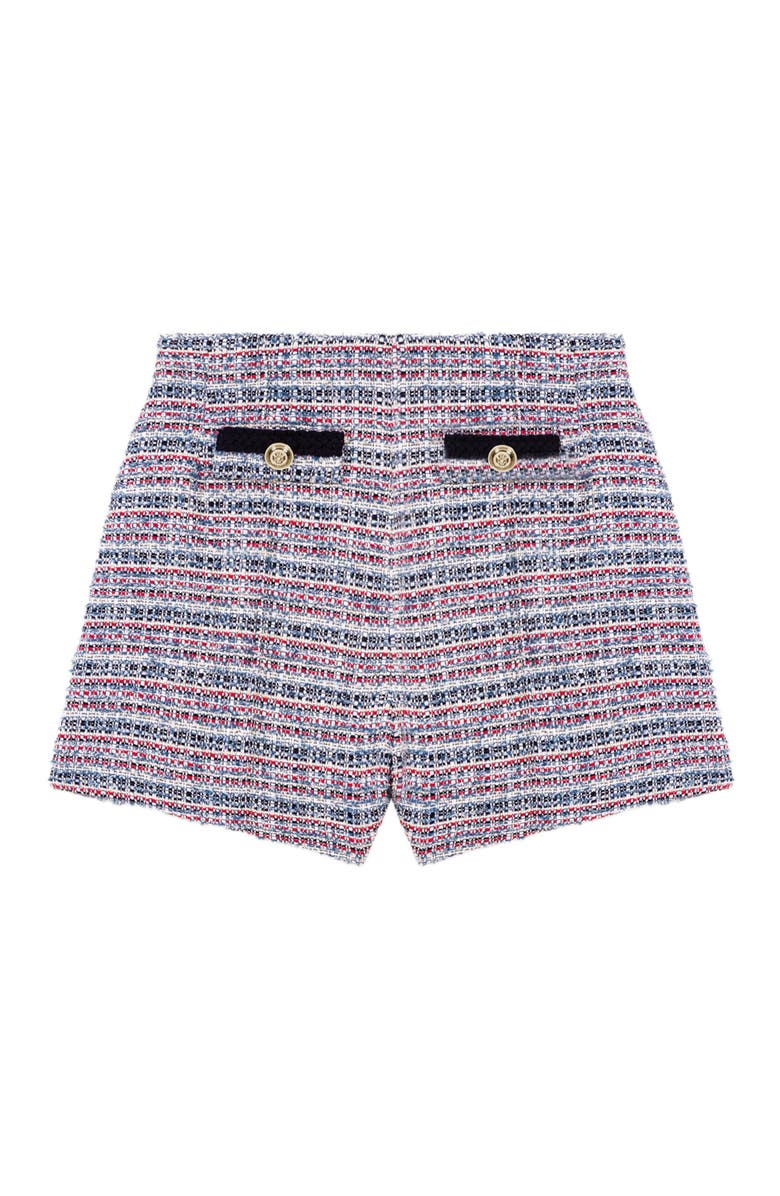 maje Tweed shorts with contrasting trim, Alternate, color, 
