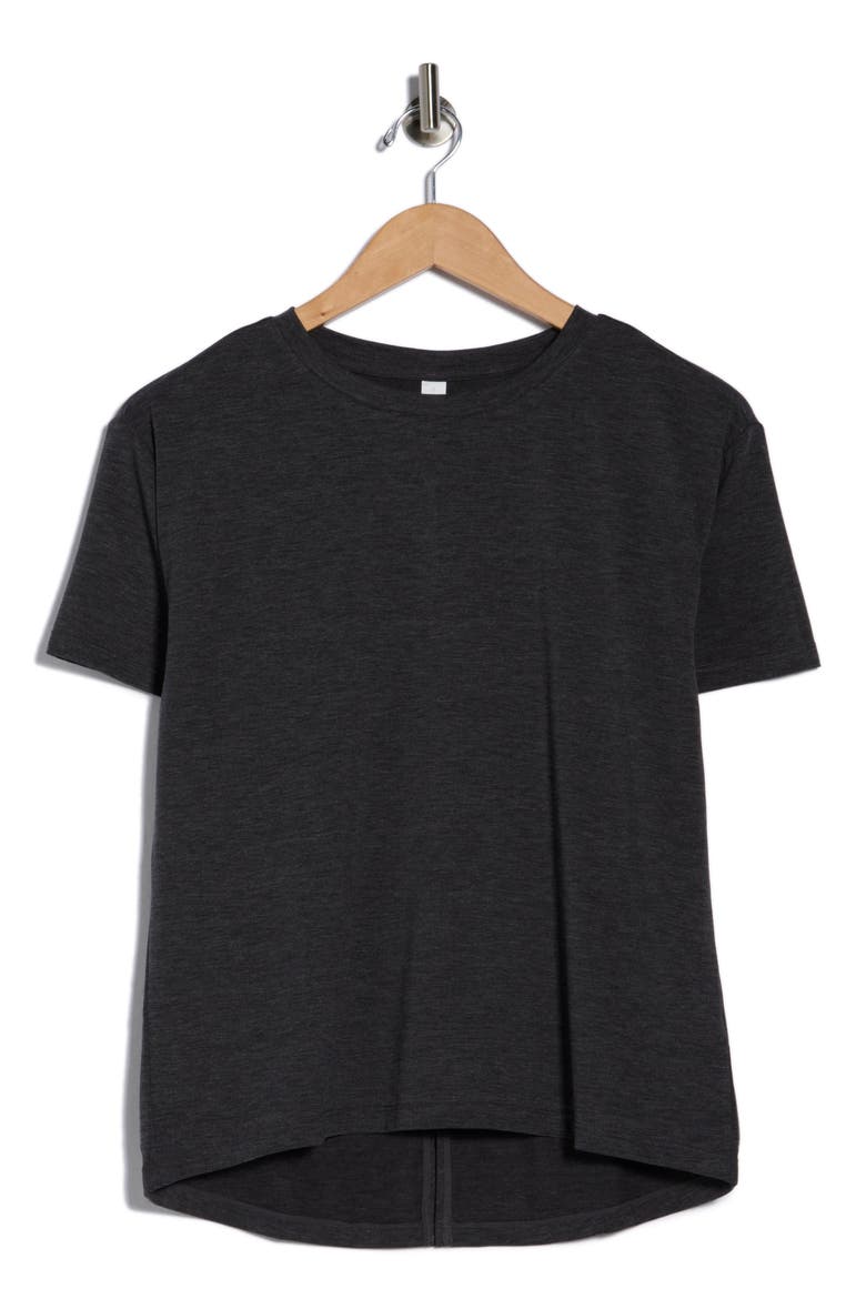 Inspired Knit Activewear T-Shirt, Alternate, color, BLACK