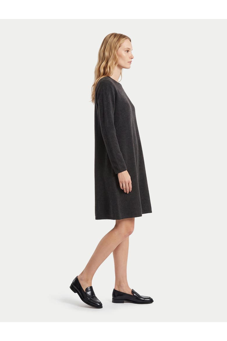 Cashmere A-line Knitted Dress, Alternate, color, olive brown