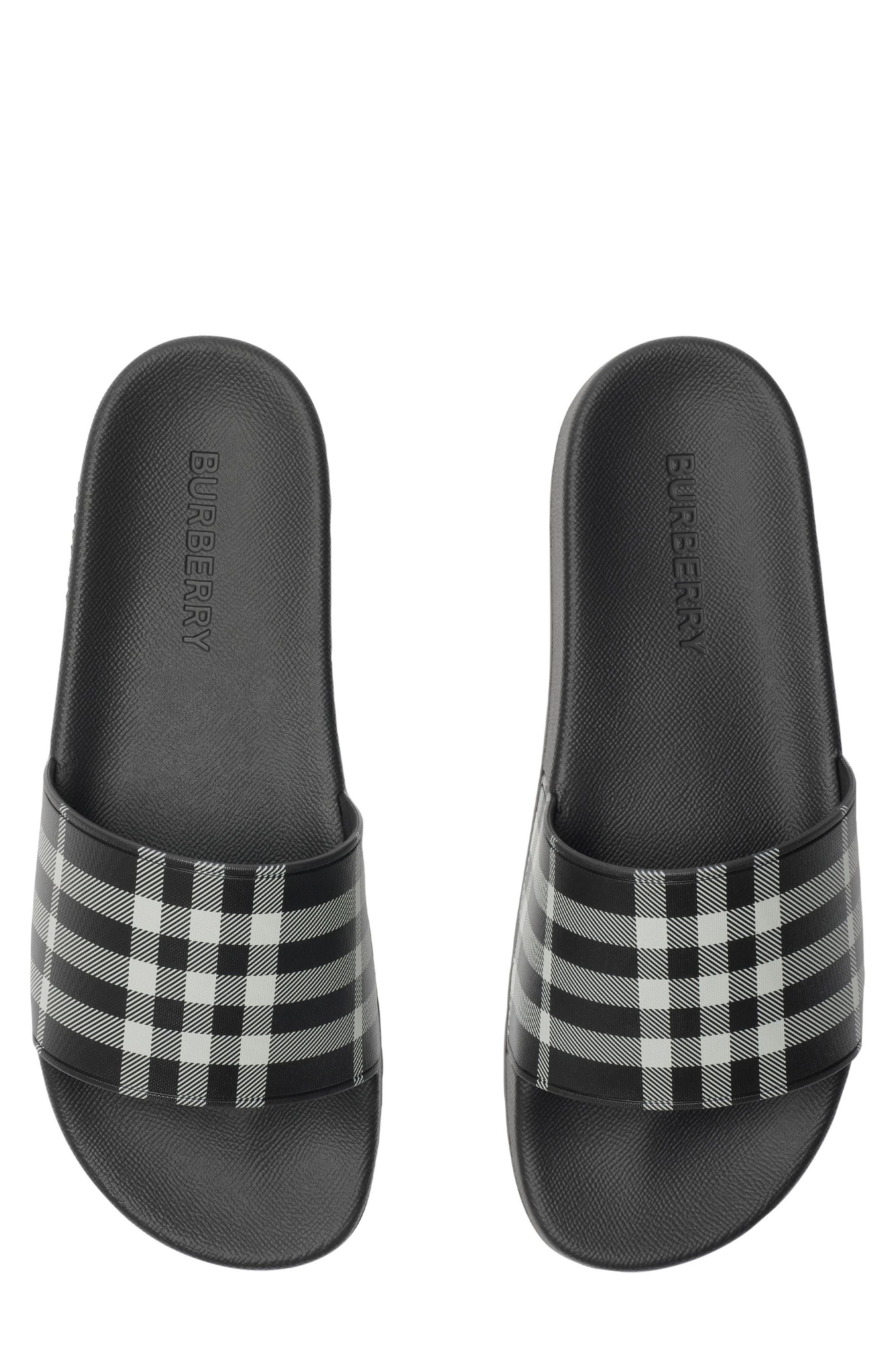 Burberry Furley Check Slide Sandal, Alternate, color, Calico Check