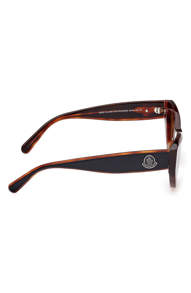 Moncler 53mm Polarized Cat Eye Sunglasses, Alternate, color, 