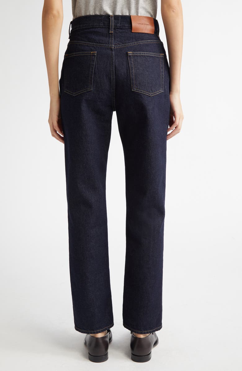 LOULOU DE SAISON Wular Organic Cotton Straight Leg Jeans, Alternate, color,