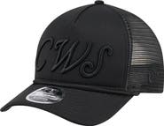 New Era Men's New Era Black Chicago White Sox City Initial 9FORTY A-Frame M-Crown Adjustable Trucker Hat
