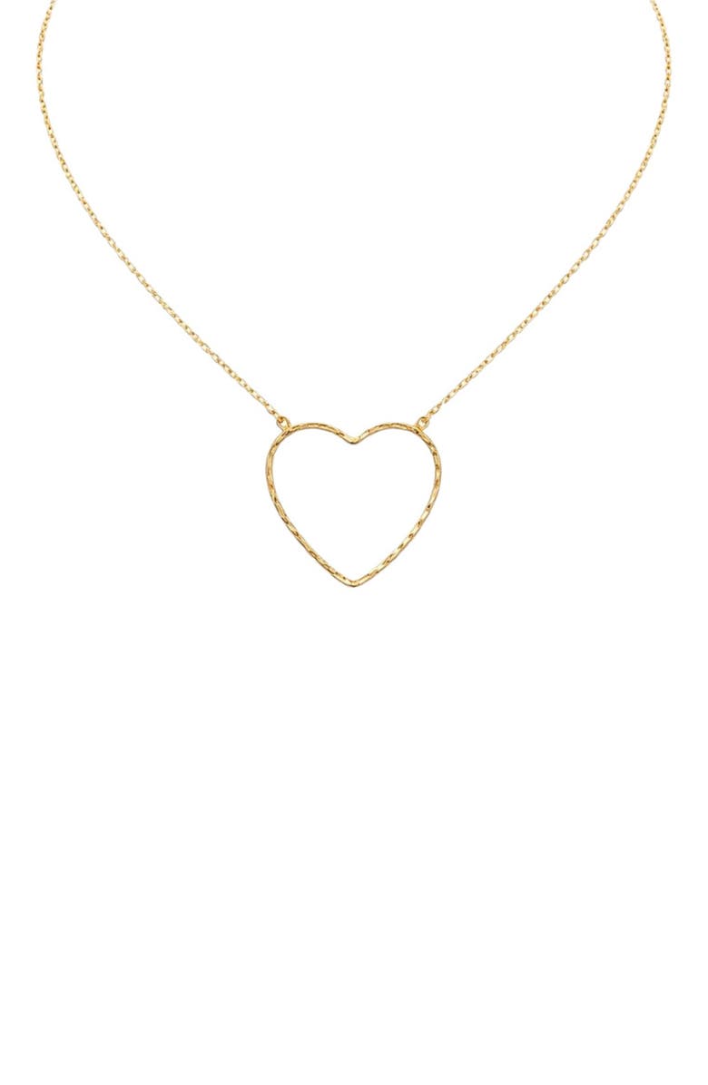 Erin McDermott Jewelry Open Heart Gold Necklace, Alternate, color, 