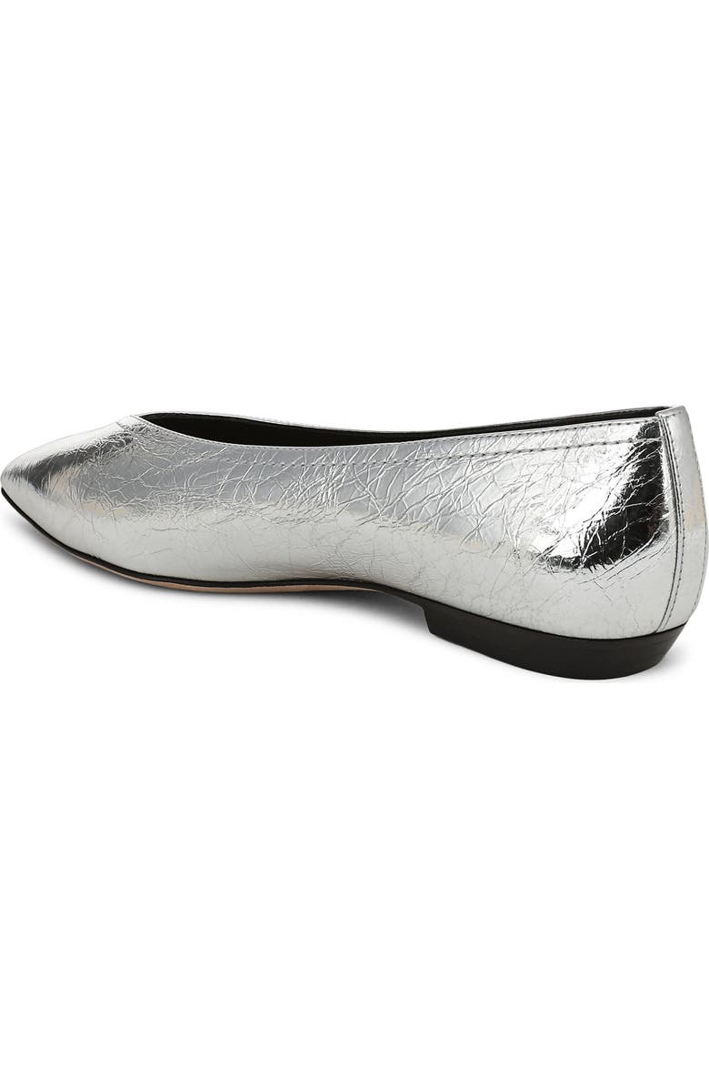 Veronica Beard Bancroft Pointed Toe Flat, Alternate, color, Silver