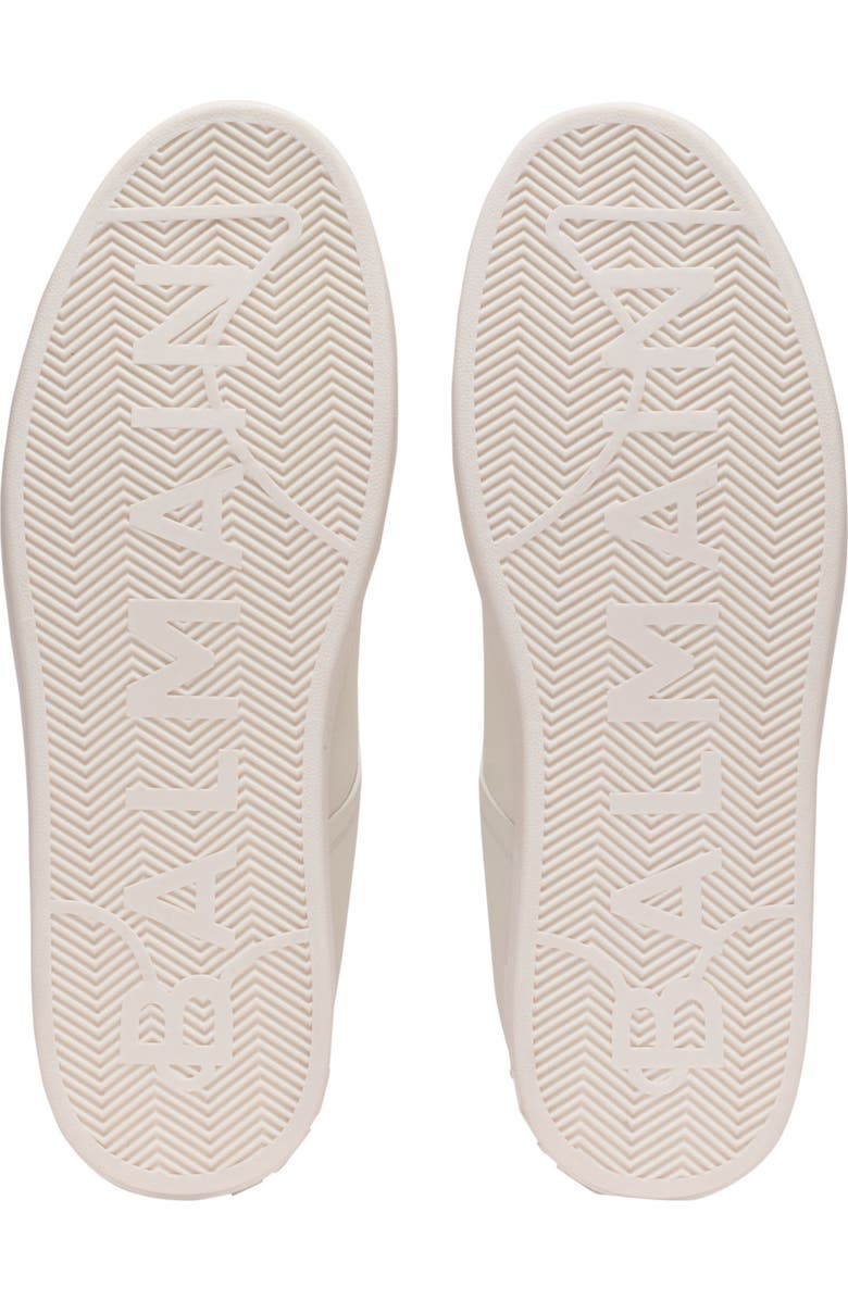 Balmain B-Court trainers in leather calfskin, Alternate, color, White