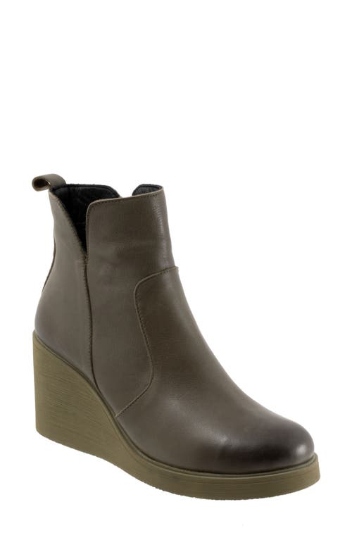 Bueno Laura Platform Wedge Bootie In Green