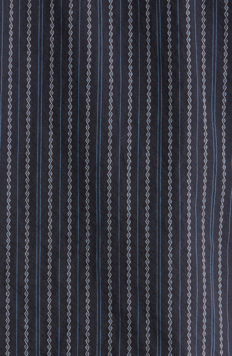 Billabong Garage Sandon Stripe Jacquard Cotton Camp Shirt, Alternate, color, True Navy