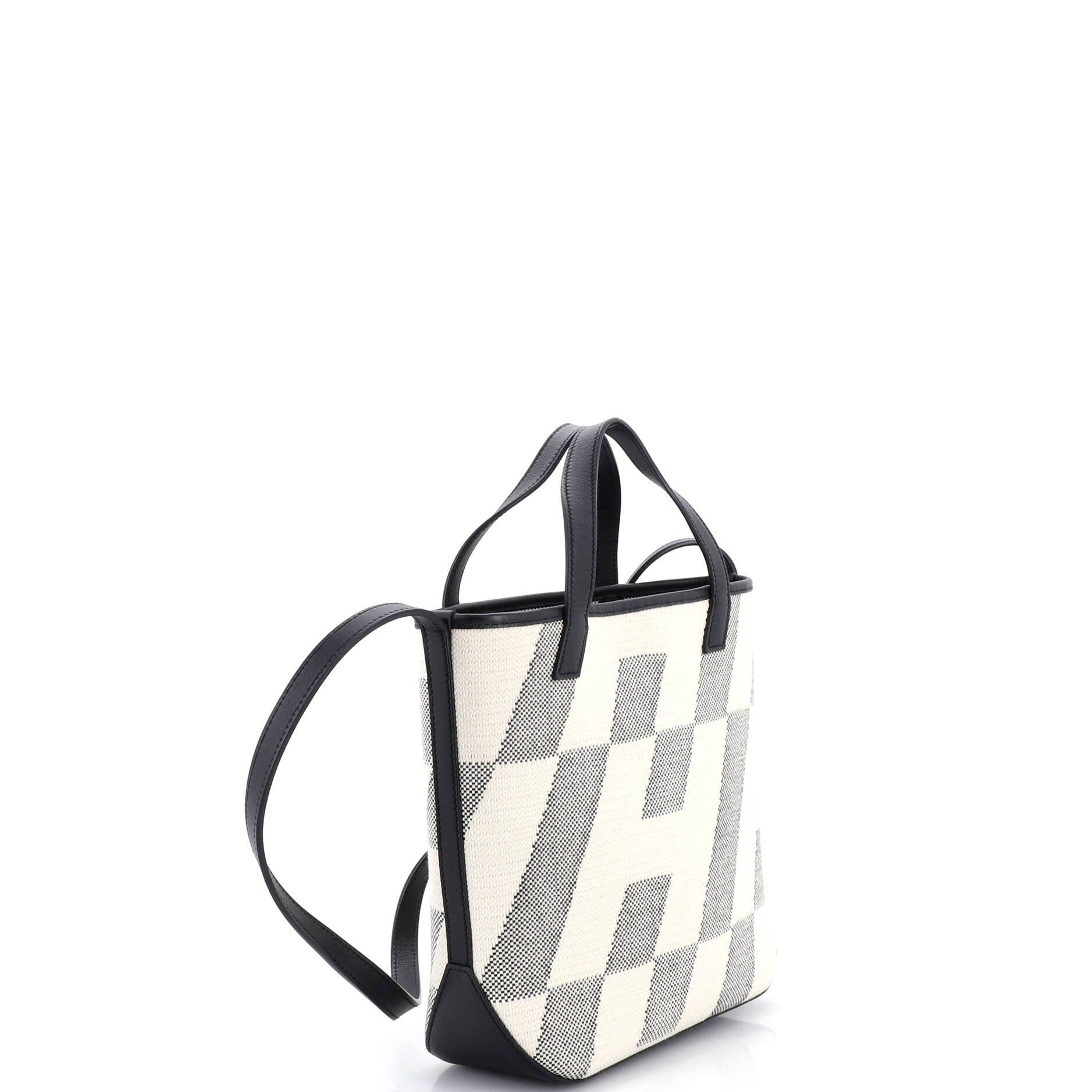 Pre-Owned Hermes Cabas H en Biais Tote Canvas with Leather 27, Alternate, color, Noir