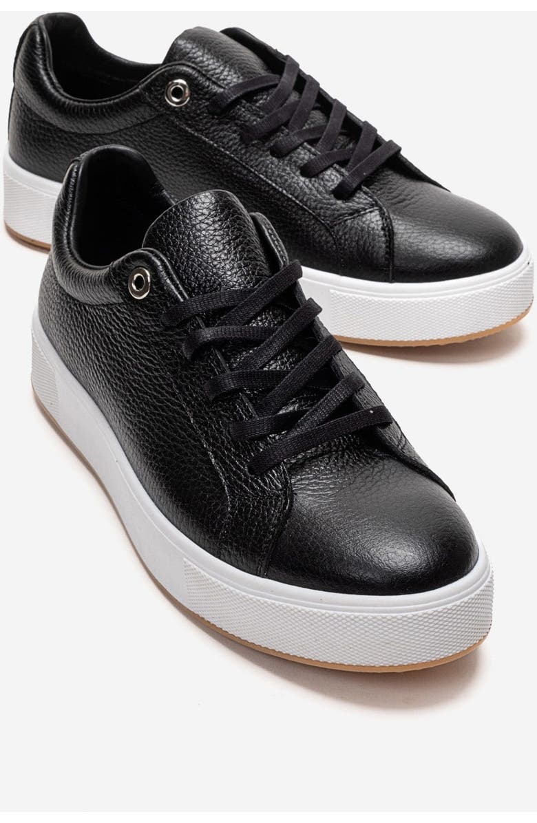 Forever & Always Shoes Pallen Leather Casual Sneaker, Main, color, Black