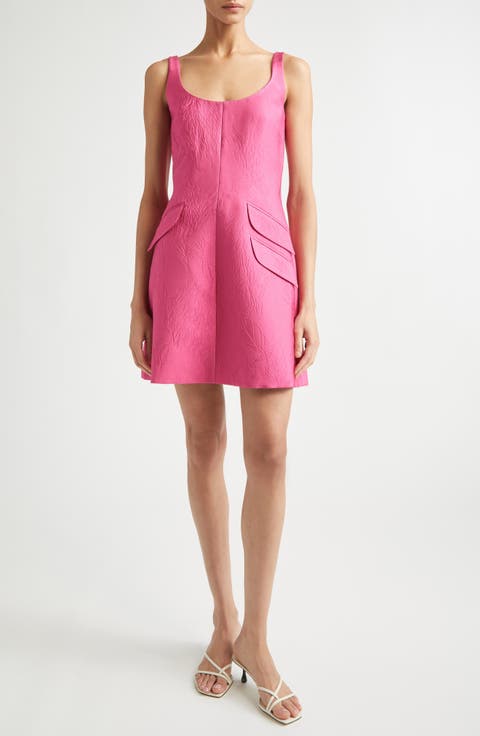 Talia Floral Cloqué Minidress