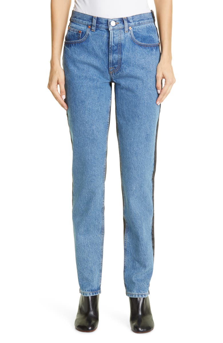VETEMENTS 50-50 High Waist Slim Jeans, Main, color,