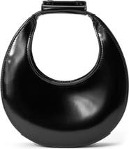 STAUD Good Night Moon Leather Top Handle Bag