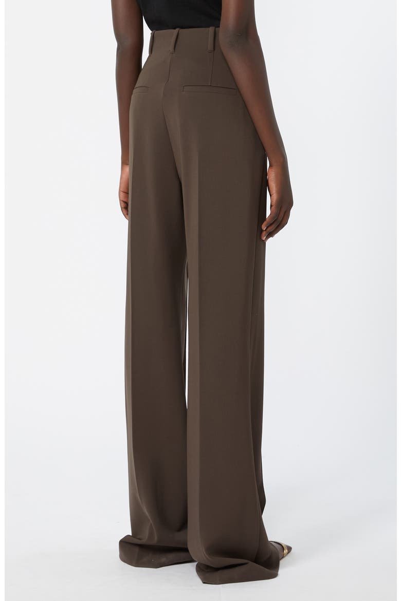 Pintuck Knit Flare Leg Pants, Alternate, color, CHOCOLATE