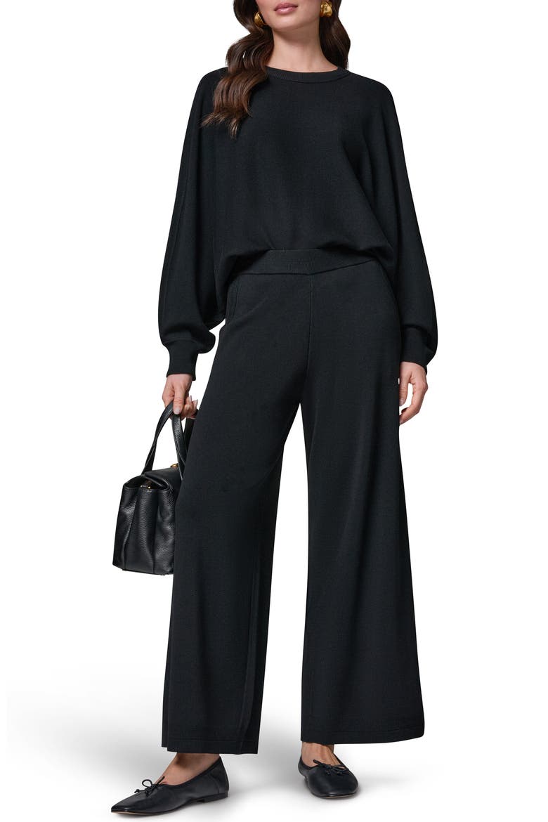 Milano Stitch Knit Pants, Alternate, color, BLACK