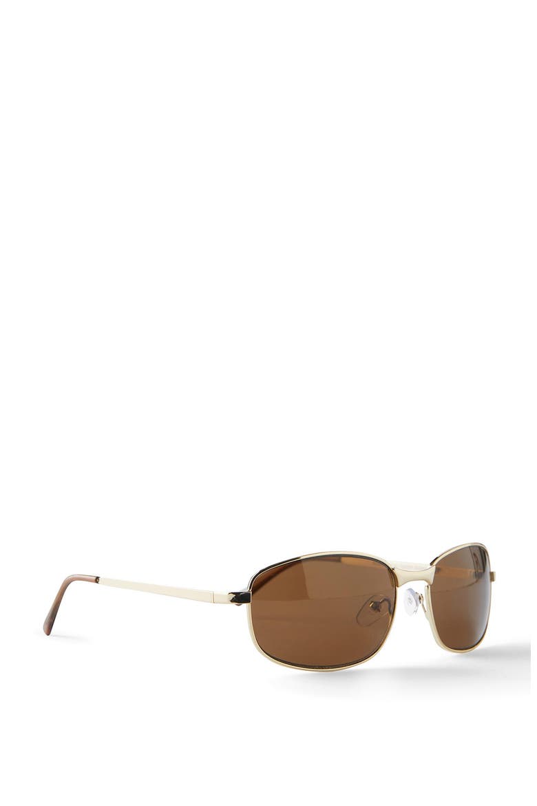Rosie Metal Racer Sunglasses, Alternate, color, Gold Brown