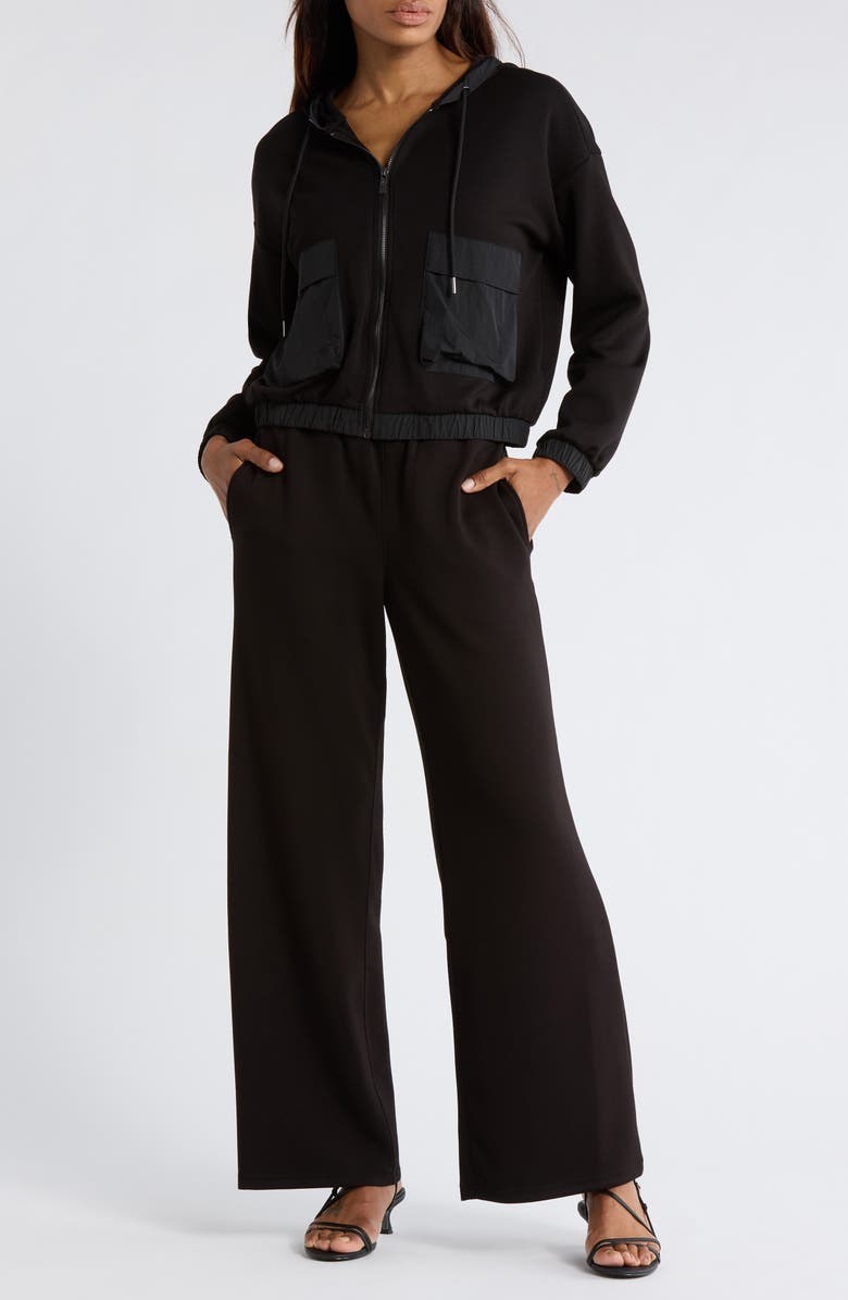 JASON WU Mixed Media Hoodie & Pants Set, Main, color, 
