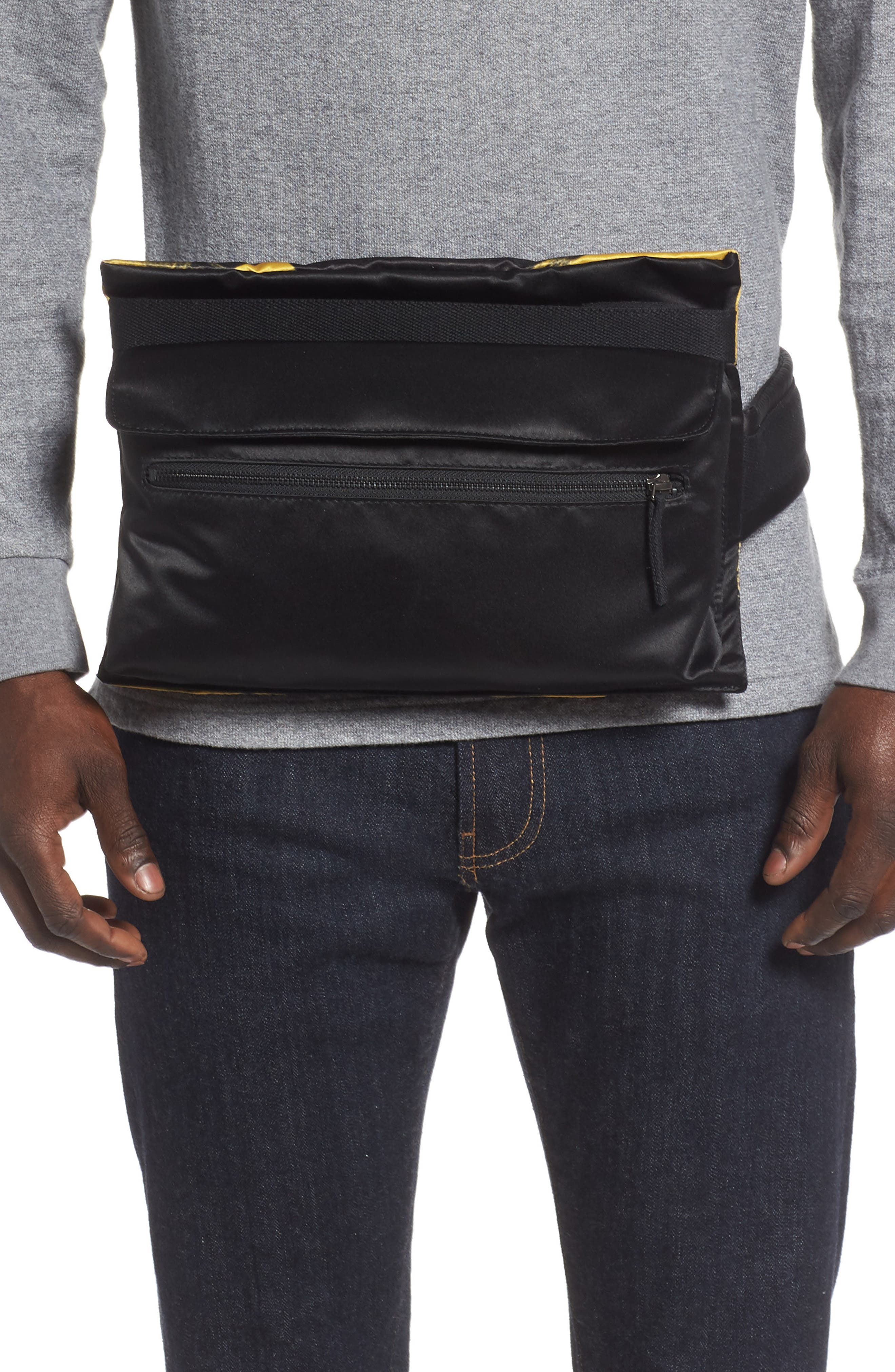 EASTPAK X RAF SIMONS Poster Belt Bag, Alternate, color, 