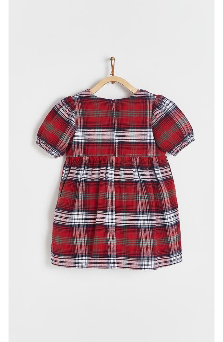 Babycottons Christmas Flannel Plaid Dress for Toddler, Alternate, color, Red