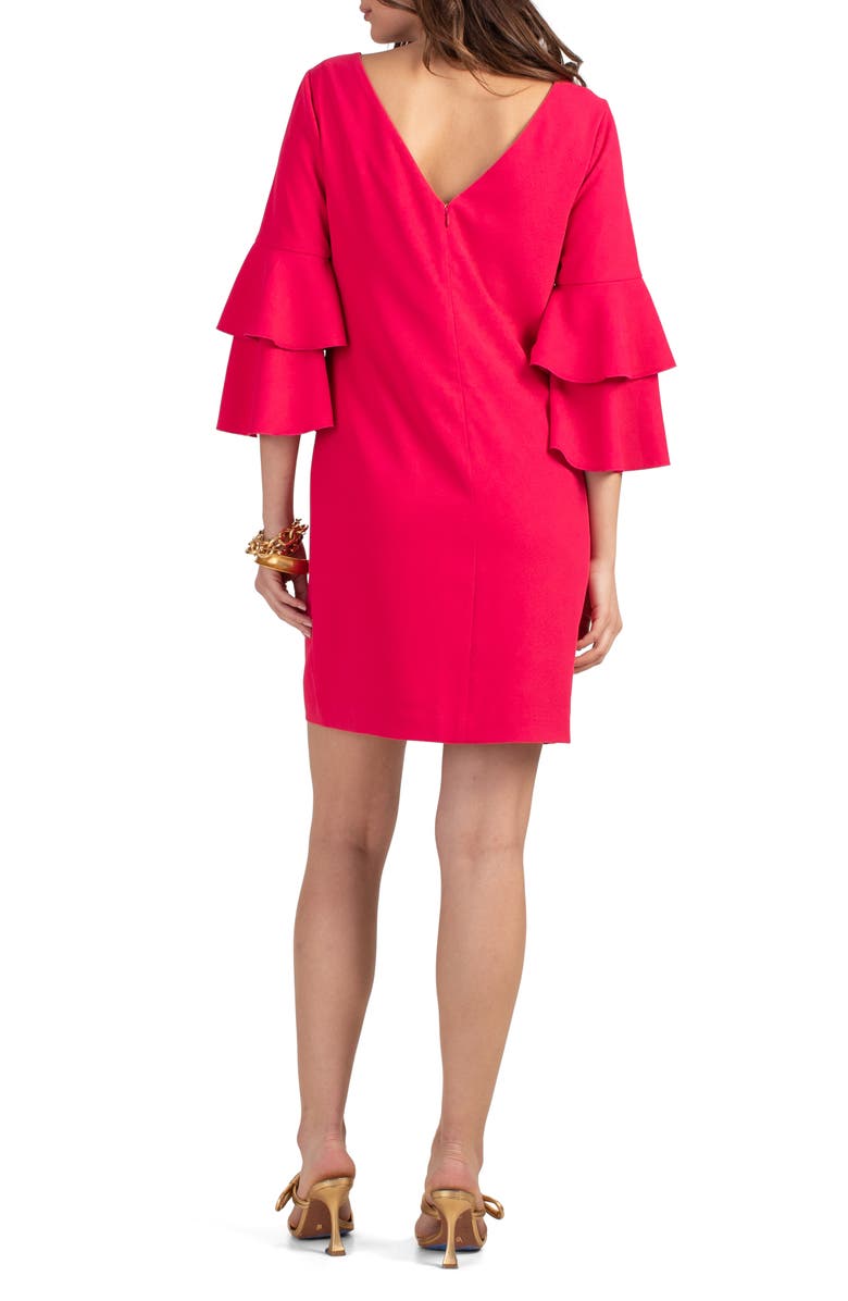 Trina Turk Leona 2 Ruffled Shift Dress, Alternate, color, Te Amo Pink