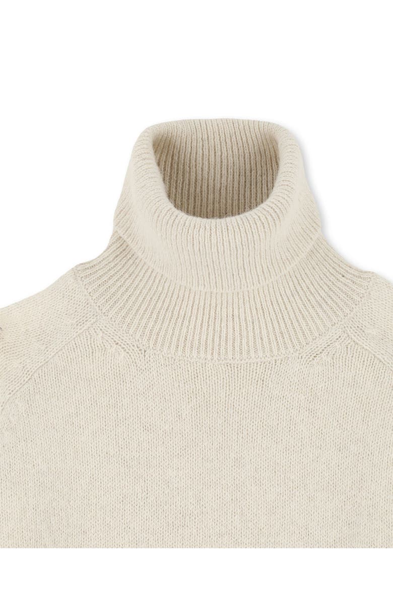 Fortela Piero High Neck Alpaca Wool Sweater, Alternate, color, Off White