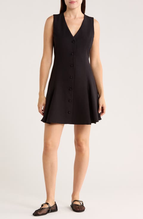 V-Neck Sleeveless Minidress