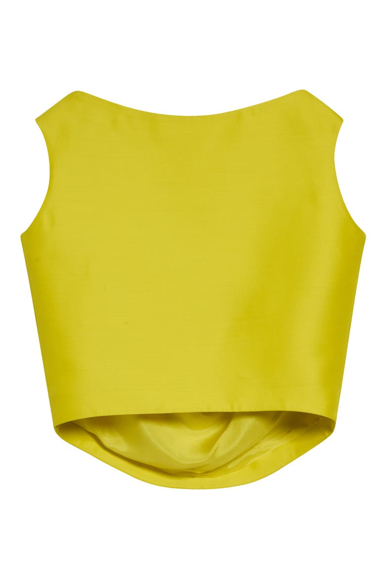 Crop Wool & Silk Drape Back Top, Alternate, color, 7200 LEMON