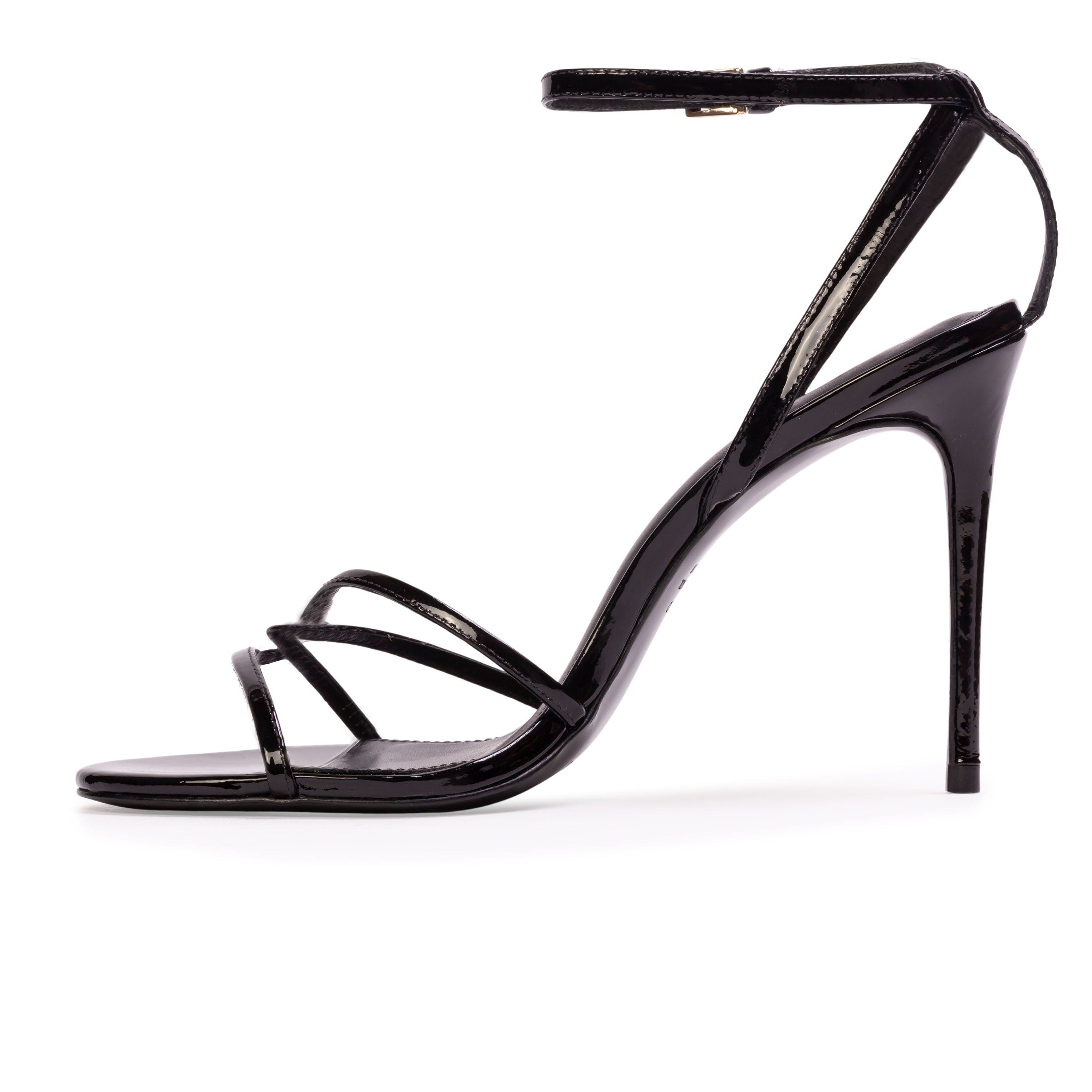 BLACK SUEDE STUDIO Miley 100 Patent Sandal, Alternate, color, Black Patent Leather