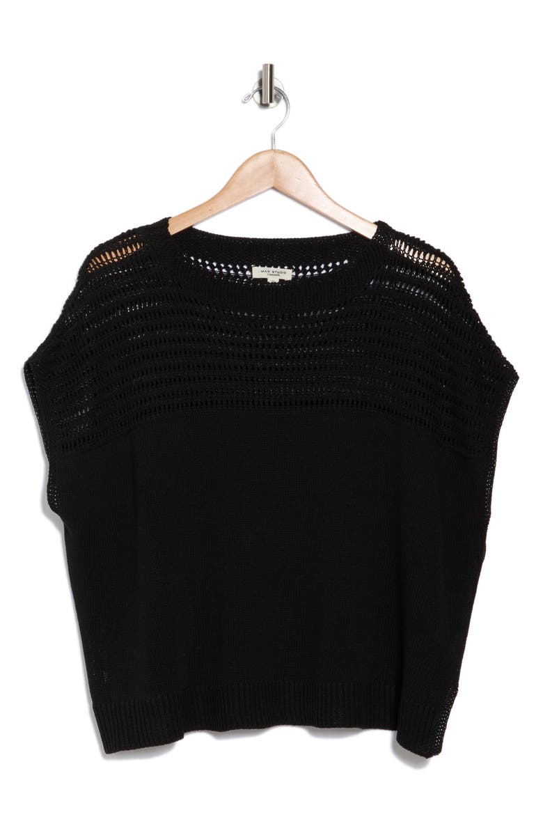 MAX STUDIO Open Weave Dolman Sweater, Alternate, color, 