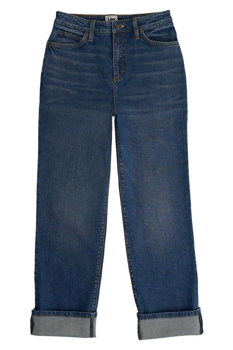 Marilyn High Waist Straight Leg Jeans, Alternate, color, MIDSHADE