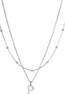 Adornia Initial Pendant Layered Chain Necklace